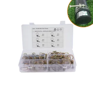 52 boxes-6 specifications of double-iron wire throat hoop, double wire ring hoop, galvanized iron wire pipe hoop Foreign trade set 52 boxes-6 specifications of double-iron wire throat hoop, double wire ring hoop, galvanized iron wire pipe hoop Foreign trade set