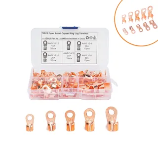70 boxes of foreign trade -Copper cold pressure wiring terminal opening Copper nose Copper thread-cable terminal 70 boxes of foreign trade -Copper cold pressure wiring terminal opening Copper nose Copper thread-cable terminal