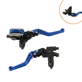 Blue/black 1 pair 22mm brakes and clutch total pump hydraulic handbrake handbar handlebar handlebar handle Blue/black 1 pair 22mm brakes and clutch total pump hydraulic handbrake handbar handlebar handlebar handle