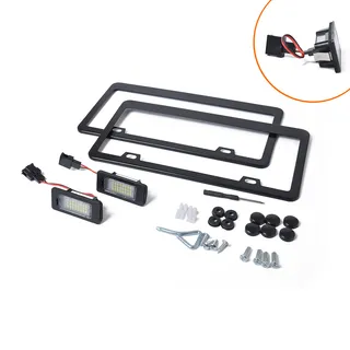 border auto parts modification-for Audi A1 A4 A5 A6 A7 license plate light+license plate replacement set border auto parts modification-for Audi A1 A4 A5 A6 A7 license plate light+license plate replacement set