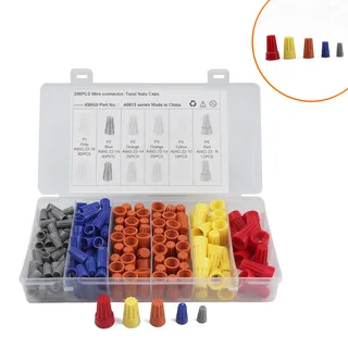 border hot -selling 200PCS combination spiral puzzle cap box installation terminal pressure wire hat set fast wiring terminal border hot -selling 200PCS combination spiral puzzle cap box installation terminal pressure wire hat set fast wiring terminal