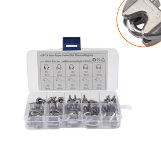 Foreign trade 40 boxes-M2, m3 stainless steel 304 steel wire rope fixed sandwich head with triangular chicken heart ring Foreign trade 40 boxes-M2, m3 stainless steel 304 steel wire rope fixed sandwich head with triangular chicken heart ring
