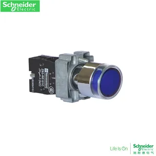 Schneider XB2B2BW36B1C flat -headed light button installation diameter 22mm blue communication 24V Schneider XB2B2BW36B1C flat -headed light button installation diameter 22mm blue communication 24V