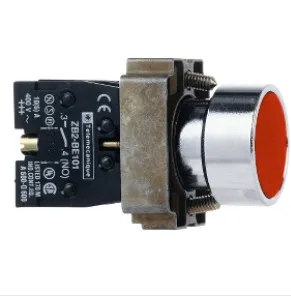 Schneider XB2B metal series button XB2BA42C flat head button ? 22 spring reset 1NO Schneider XB2B metal series button XB2BA42C flat head button ? 22 spring reset 1NO