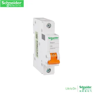 Schneider/Schneider EA9AN1C6 miniature circuit breaker EA9AN 1P C6A small empty open Schneider/Schneider EA9AN1C6 miniature circuit breaker EA9AN 1P C6A small empty open