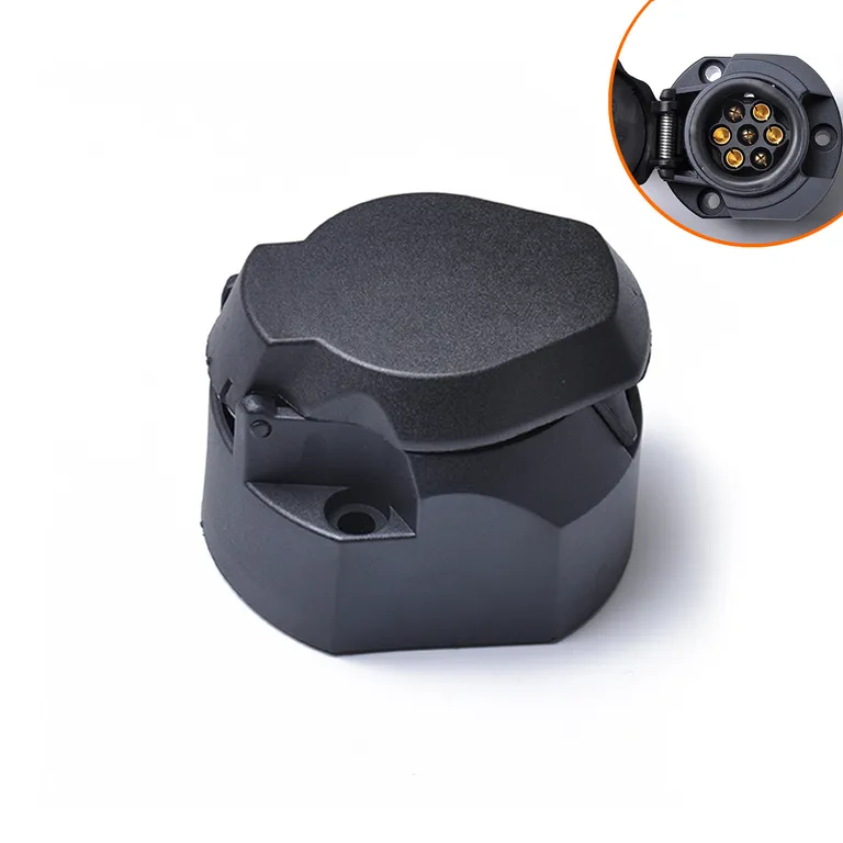 12V 7 -core flat trailer connection socket European regulating truck trailer link flat round online 12V 7 -core flat trailer connection socket European regulating truck trailer link flat round online