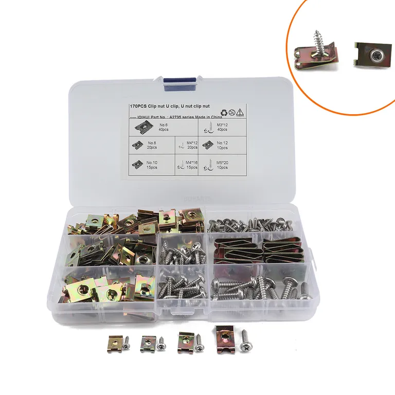 170 boxes of 4 specifications-Plated zinc U-shaped reed screw chip snail with stainless steel screw online 170 boxes of 4 specifications-Plated zinc U-shaped reed screw chip snail with stainless steel screw online