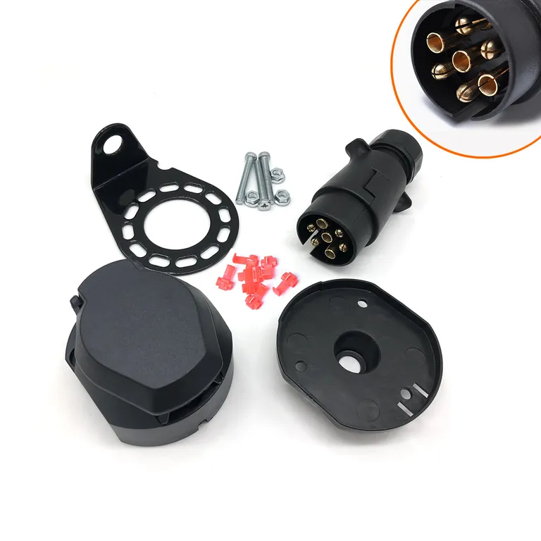 border best -selling 7 -core trailer socket kit (socket, plug, bracket, pad, free wire clip) online border best -selling 7 -core trailer socket kit (socket, plug, bracket, pad, free wire clip) online