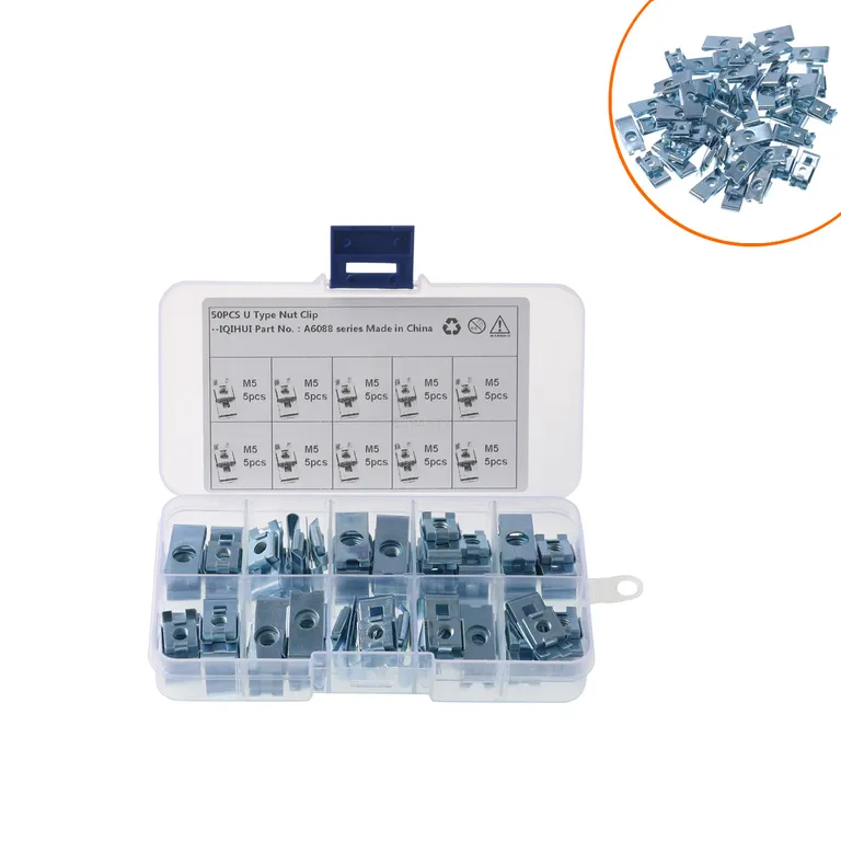 border hot-selling 10-grid M5-50 installed blue-white zinc U-shaped chip snub-style nuts for cars online border hot-selling 10-grid M5-50 installed blue-white zinc U-shaped chip snub-style nuts for cars online