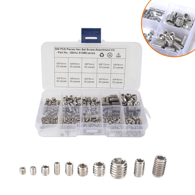 Hexagonal hexagonal 304 stainless steel machine rice screw concave end fixed screw M3M4M5M6M8 box online Hexagonal hexagonal 304 stainless steel machine rice screw concave end fixed screw M3M4M5M6M8 box online
